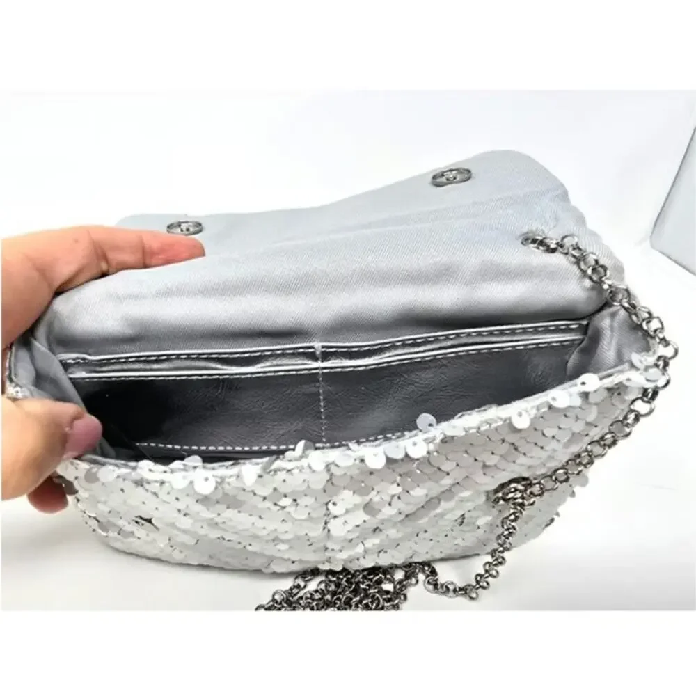 MSRP: $50 | ✨ Nicole Miller Sequin Chain Strap Crossbody Bag – NWT  ✨QUICK SHIP